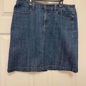 Eddie Bauer Blue Denim Skirt